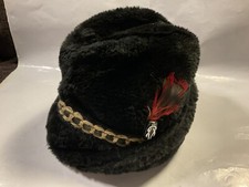 VINTAGE STETSON FUR FEDORA FELT HAT STINGY BRIM USA MADE FEATHER ANTIQUE RARE