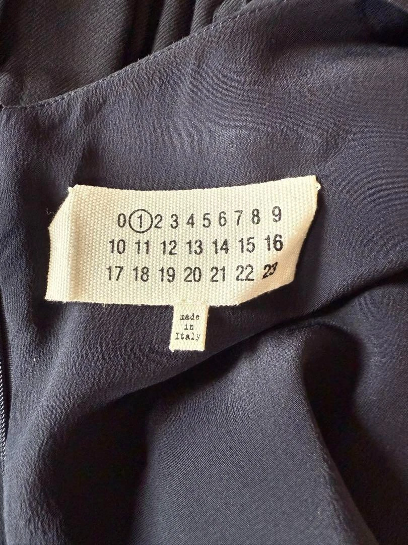 Abito Maison Margiela Galliano epoca docking seta navy taglia small usa dalppone