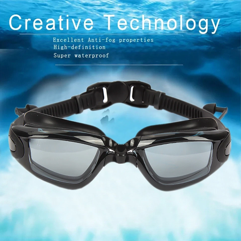 2 PIEZAS Gafas de Natación Transparentes Cómodas con UV-Antiniebla Gafas de Natación Tapón para los Oídos Foto 3 de 4