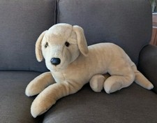 Douglas Cuddle Toy Yellow Labrador Golden Laying Vintage Plush Large RARE 24"
