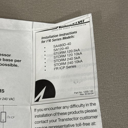 TRANSTECTOR 1101-651 12R STORM SASD TVSS SURGE PROTECTION - Picture 8 of 8