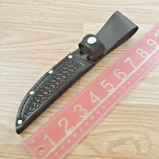 Sheaths Fits Up To 4" Fixed Knife Blade Black Leather One Piece Construction