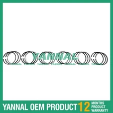 6 Set Piston Ring+0.5mm Slanting mouth For Shibaura 3024C Engine Parts