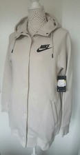 WOMENS NIKE NSW RALLY HOODIE JACKET SIZE S 857394 072 BEIGE / BLACK