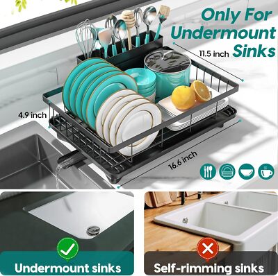 Dish Drying Rack Dish Racks for Kitchen Counter Sink with
