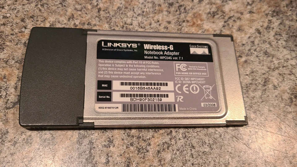 LINKSYS CISCO WIRELESS-G NOTEBOOK ADAPTER 2.4 GHZ 802.11G Set Up Wizard Disc (Y9 - Image 2 of 4