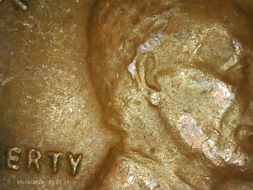 1953-P Lincoln Wheat Penny: Die chip on the EAR & thick B + other errors (!) - Image 2 of 4
