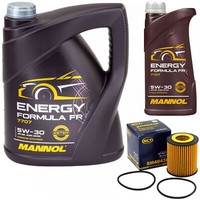 MotoröL Set Mannol 5W30 6 Liter + ÖLfilter SH 4043 P FüR Mazda 6 3 CX7-7 2.3 MPS