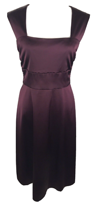 Donna Ricco Women's Size 8 Cocktail Dress Eggplant Purple Square Neck Open  Back | eBay