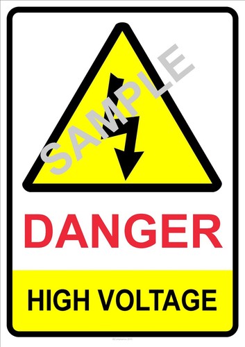 ELECTRICAL HAZARD WARNING SIGNS HEALTH SAFETY CHOOSE FROM 9 DESIGNS AND 4 SIZES  - Picture 1 of 9