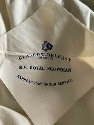 VINTAGE BURNS AND LAIRD M.V ROYAL SCOTSMAN GLASGOW - BELFAST AN BORD GEWEBEMATTE