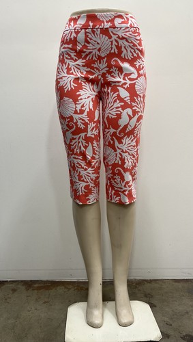 Counterparts Womens printed pull on stretch welt pocket Pedal Pusher hem slits . - 第 1/1 張圖片
