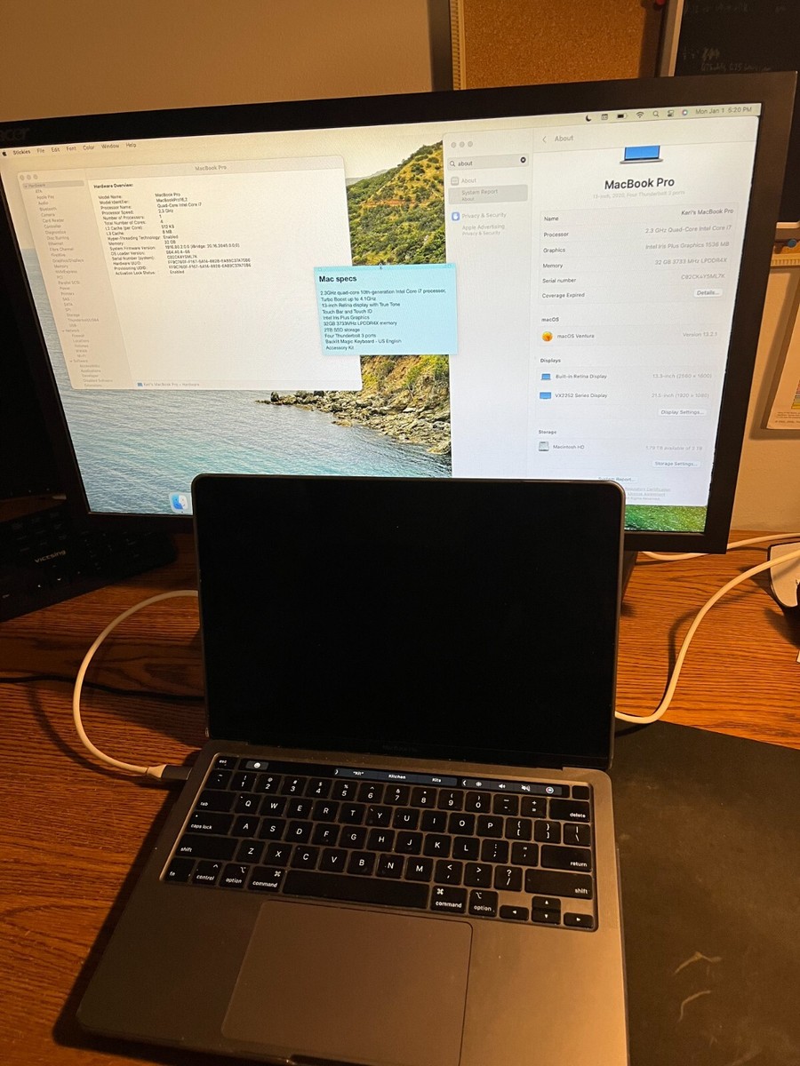 Macbook Pro 2020 13 in 2TB SSD 2.3GHz 10th gen i7 intel core Macbook Pro 2020 13 in 2TB SSD 2.3GHz 10th gen i7 intel core