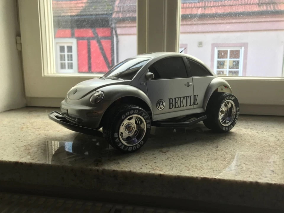 Seltener New Bright Volkswagen VW Beetle silber Spielzeug Auto NB 11976 - Bild 4 von 4