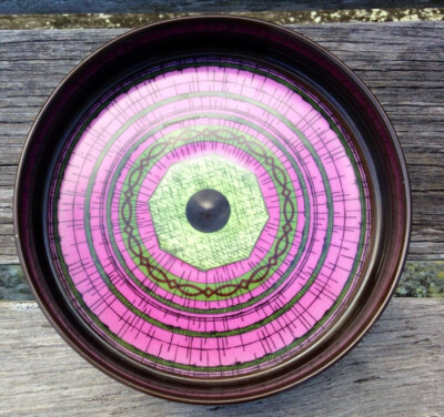 * Vtg  1960's Rosenthal EMILIO PUCCI Purple  pattern Charger plate 10'' *