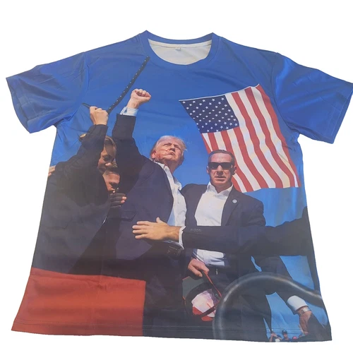 TRUMP - Grazed But Not Fazed 2024 Trump Unisex T-Shirt Size Large MAGA President