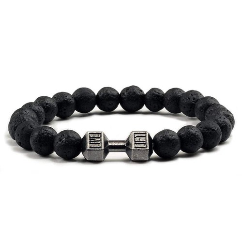 Gym Dumbbells Beads Bracelet Natural Stone Barbell Energy Weights Bracelets for - Picture 2 of 123