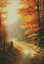 Autumn Path - Counted Cross Stitch Kits Needlework Embroidery DIY
