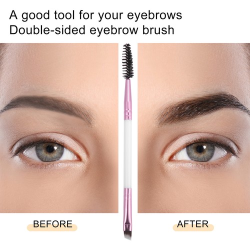 5pcs Soft Double Sided Eyebrow Extension Brush for Women Eye Makeup Pink White - Picture 5 of 7
