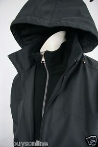 Weatherproof Jacket Black M Water Resistant Cold Protection Detachable