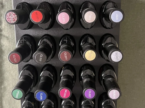 Lagunamoon 25pcs Gel Nail Polish Set Variety Rainbow Colours No Wipe Top Coat - Picture 12 of 14