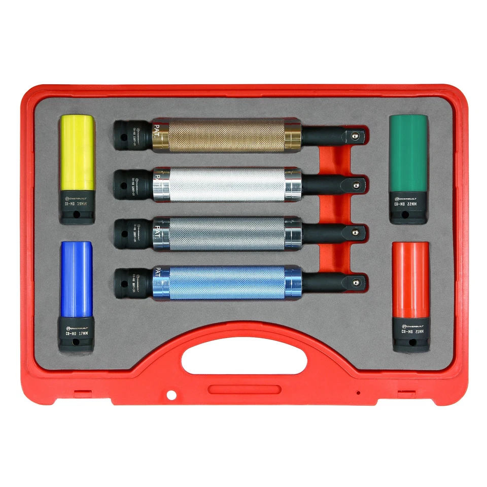 Powerbuilt 8 Piece Torque-Limiting Extension Bar and Lug Nut Socket Set - 240258 - Image 2 of 4