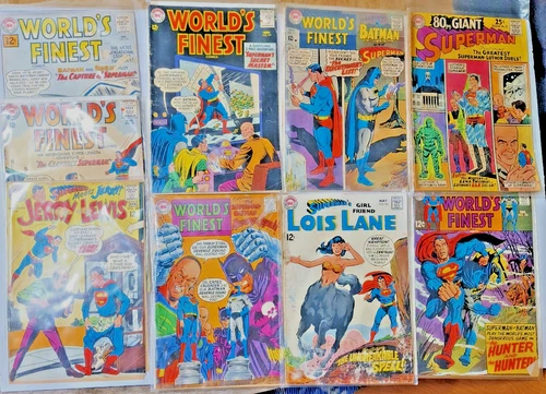 Vintage DC Comics Mixed Lot of 9 Superman Issues from 1961 to 1969