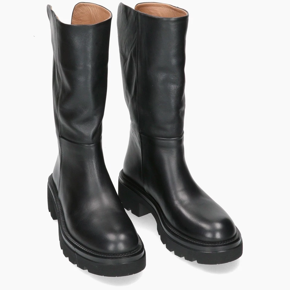 ALBANO - STIVALE DA DONNA 3/4 IN PELLE NERO ART. 2704 CON CERNIERA POSTERIORE - Imagen 4 de 4