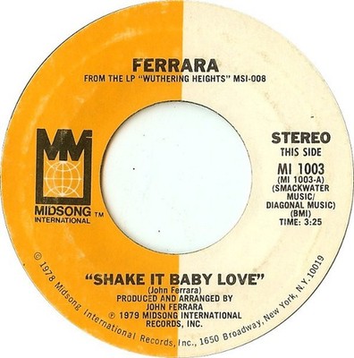 Ferrara - Shake It Baby Love / Love Attack - Used Vinyl Record 7 - F7441z