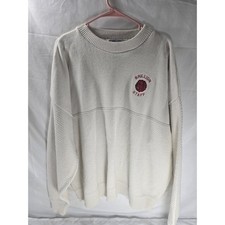 Vintage Neff Brillon Staff Cream Knit Sweater Made In USA Oversized