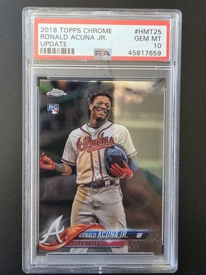 2018 Ronald Acuna Jr Topps Chrome Update Rookie PSA 10 
