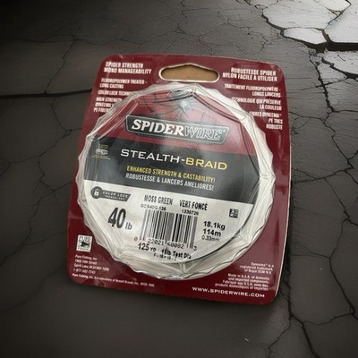 Spiderwire Stealth-Braid Moss Green 40lb 125yd Dyneema Braided Fishing Line NEW!
