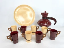 Catalina Pottery Gladding McBean Rancho Coffee/Tea Set - 8 Mugs, Carafe, Platter