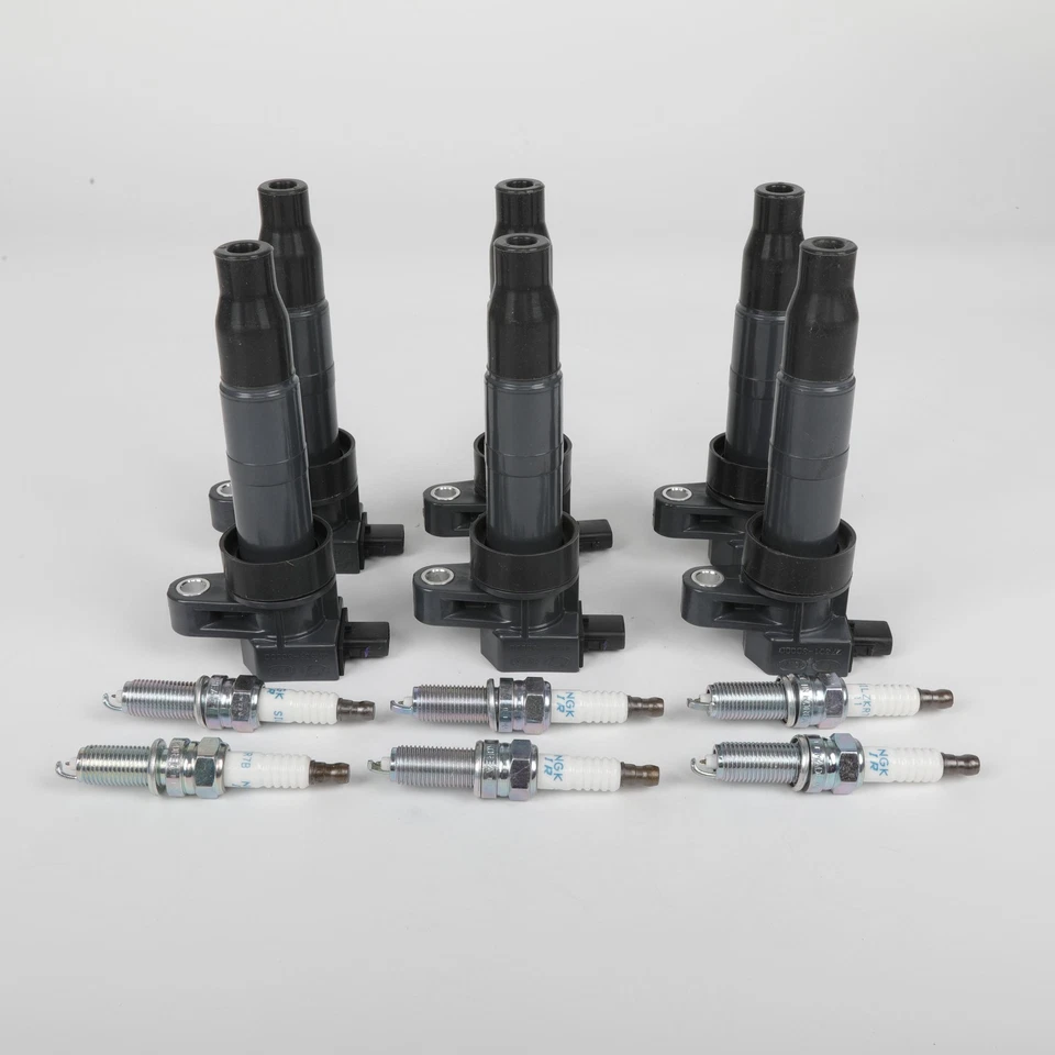 6× Ignition Coil & NGK Iridium Spark Plug for Hyundai Santa Fe Kia Sorento UF546 Foto 4 de 4