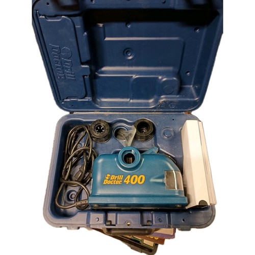 Drill Doctor 400 Journeyman Electric Drill Bit Sharpener w/ Case Manual VHS Tape