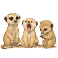 Funny Meerkat Car Sticker 9x9cm - Funny Animal Sticker for Car