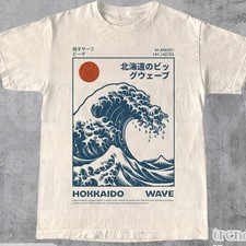Hokkaido Wave Shirt, Retro Japanese Surf T-Shirt, Ukiyo-e Great Wave