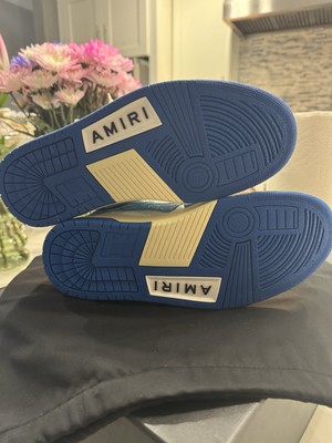 Mens Size 8 EU 41 AMIRI Skel Top High Bandana Blue Sneakers Brand
