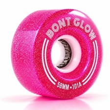 Bont Glow Battery-Free LED Light Up Roller Skate Wheels, Indoor Quad Skate Wh...
