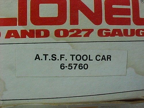 LIONEL #5760 SANTA FE COCHE DE HERRAMIENTAS - 1986 - CAJA usada | Zustand: Used
