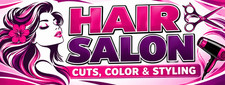 3ft x 8ft HAIR SALON Banner FREE SHIPPING (CAN BE PERSONALIZED)