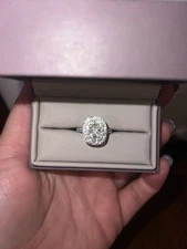 1.05 Carat Center Stone Henry Dossier Engagement Ring/Wedding Band Set 1.17 TW