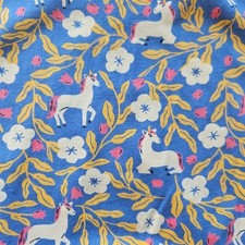 NWT Hanna Andersson UNICORN FOREST SHADOW BLUE L/S PLAY DRESS POCKETS 130 8 50