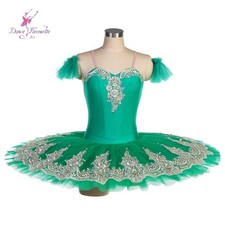 Ballet Dance Green Stretchy Bodice Ballet Tutu Stage Performance Ballet Dress