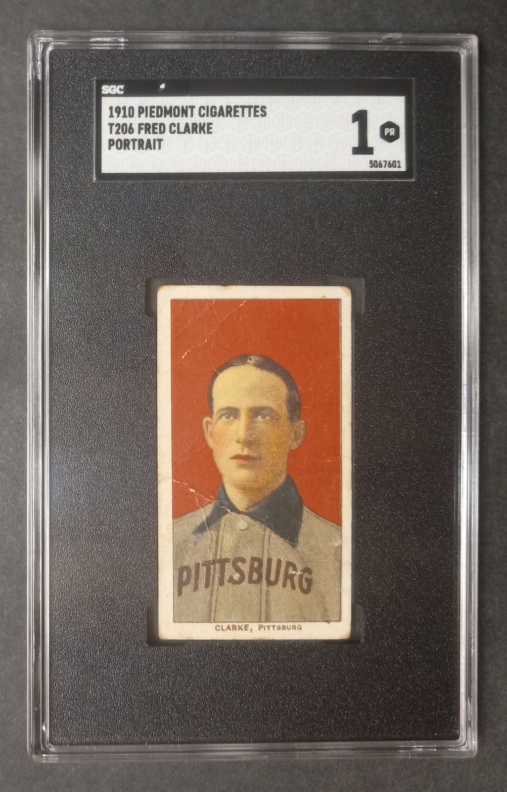 1909-11 T206 - Fred Clarke - HOF - Piedmont 350 - SGC 1 PR