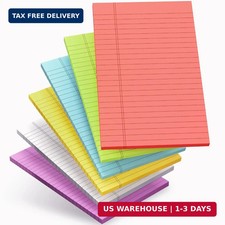 Note Pads 5x8, Notebook College Ruled Legal Pads Colored Writing Pads 5x8, 6 Pac