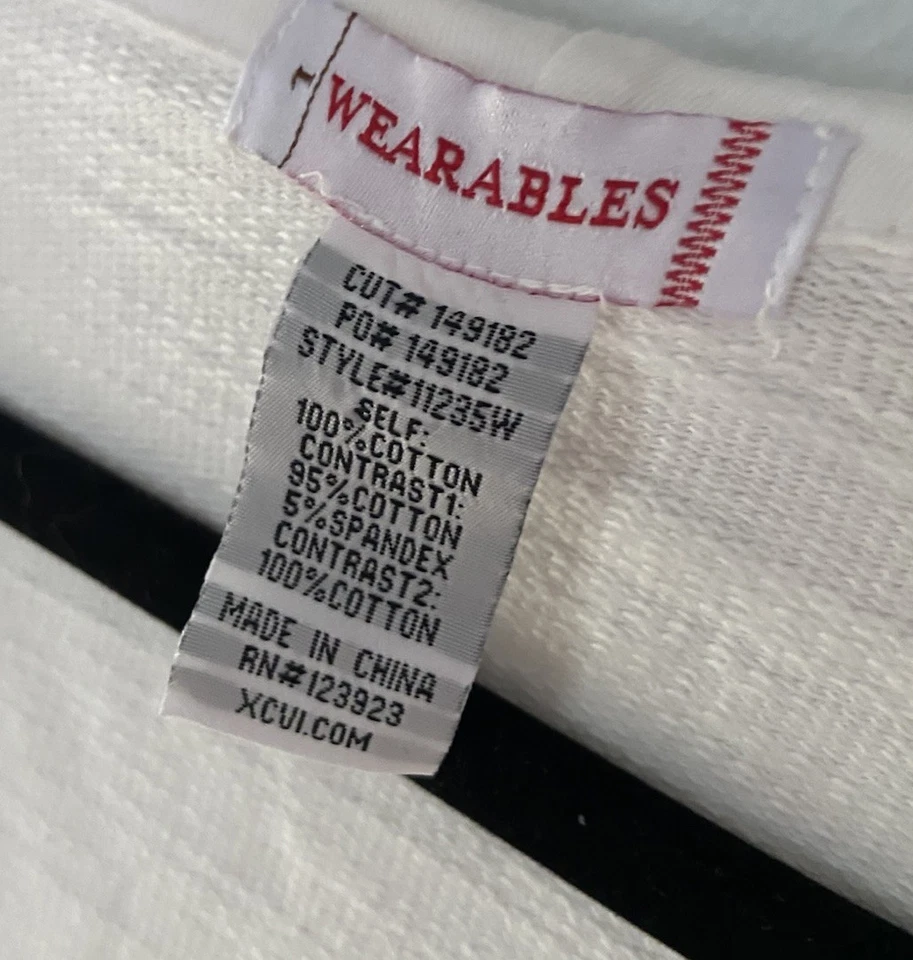 XCVI Wearables Mercantile Hoodie Size L White Asymmetrical Hem Lagenlook Artsy - Image 4 of 4