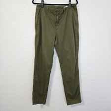 GAP Downtown Khaki Pants Olive Green Size 12 Tall Women's Casual Chinos