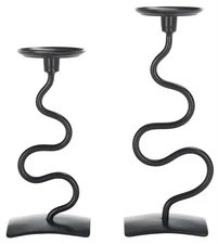 Home Collection Nisi Black Candleholder Set of 2