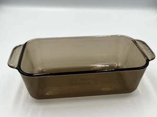 Vintage Pyrex Amber Glass Loaf Pan, 1.5L model number 213